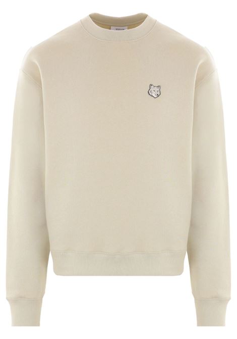 Beige Fox Head sweatshirt Maison kitsuné - men MAISON KITSUNÉ | Sweatshirts | MM00316KM0307P129